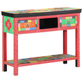 vidaXL Multi-Colored Console Table 100x30x75 cm Made of Solid Mango Wood