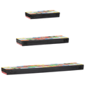 vidaXL 3 Piece Wall Shelf Set 100x20x6 cm Solid Wood Mango