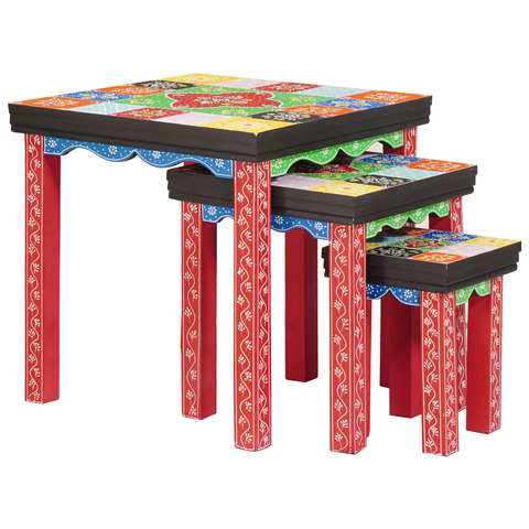 vidaXL Nesting Tables 3 pcs Solid Wood Mango