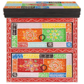vidaXL Bedside Cabinet Multicoloured Solid Wood with Paint
