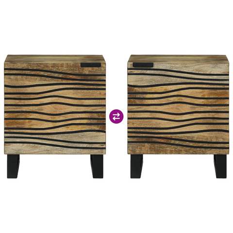 vidaXL Bedside Tables Brown and Black 40 x 33.5 x 46 cm