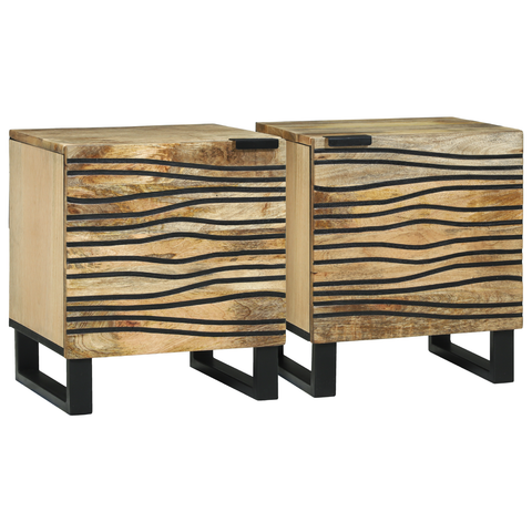 vidaXL Bedside Cabinets 2 pcs 40x33.5x46 cm Solid Wood Mango