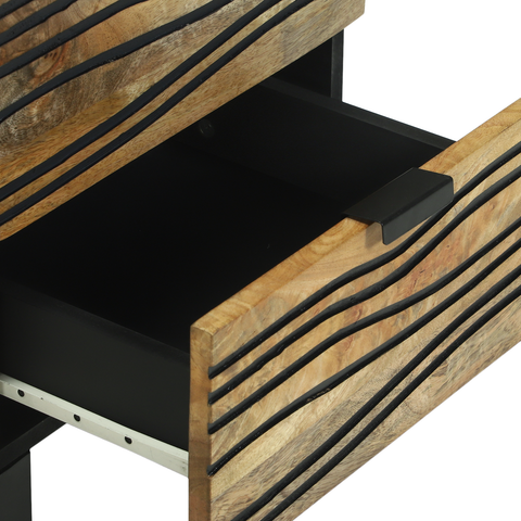 vidaXL Bedside Cabinet 40x33.5x46 cm Solid Wood Mango and Engineered Wood