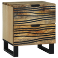 vidaXL Bedside Cabinet 40x33.5x46 cm Solid Wood Mango and Engineered Wood