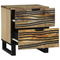 vidaXL Bedside Cabinet 40x33.5x46 cm Solid Wood Mango and Engineered Wood