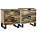 vidaXL Bedside Cabinets 2 pcs 40x33.5x46 cm Solid Wood Mango and Engineered Wood