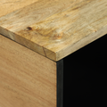 vidaXL Coffee Tables with Shelf Geometric Brown 80 x 50 x 40 cm Solid mango wood