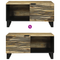 vidaXL Coffee Tables with Shelf Geometric Brown 80 x 50 x 40 cm Solid mango wood