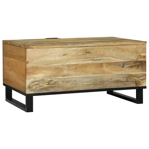 vidaXL Coffee Tables with Shelf Geometric Brown 80 x 50 x 40 cm Solid mango wood