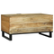 vidaXL Coffee Tables with Shelf Geometric Brown 80 x 50 x 40 cm Solid mango wood