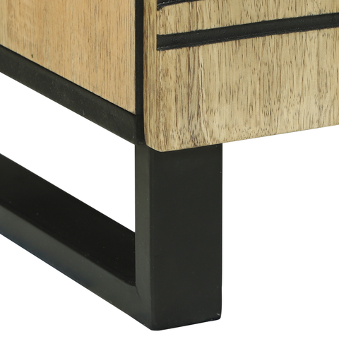 vidaXL Bedside Cabinet 50x33x60 cm – Solid Mango Wood