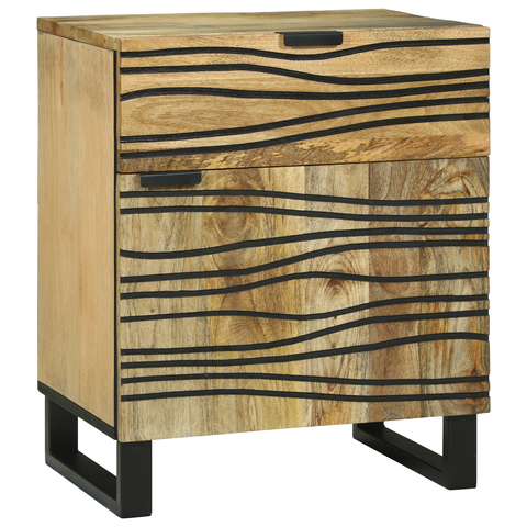 vidaXL Bedside Cabinet 50x33x60 cm – Solid Mango Wood