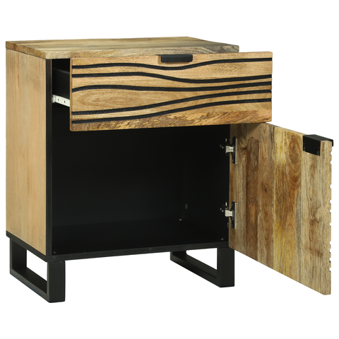 vidaXL Bedside Cabinet 50x33x60 cm – Solid Mango Wood