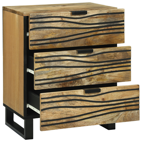 vidaXL Bedside Cabinet 50x33x60 cm Solid Wood Mango