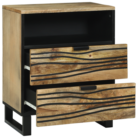 vidaXL Bedside Cabinet 50x33x60 cm Solid Wood Mango