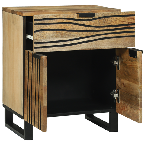 vidaXL Bedside Cabinet 50x33x60 cm Solid Wood Mango