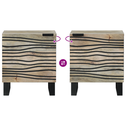 vidaXL Bedside Tables Natural 40 x 33.5 x 46 cm