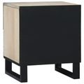 vidaXL Bedside Tables with Drawer White and black 40 x 33.5 x 46 cm