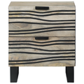 vidaXL Bedside Tables with Drawer White and black 40 x 33.5 x 46 cm