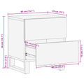 vidaXL Bedside Tables with Drawer White and black 40 x 33.5 x 46 cm