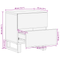 vidaXL Bedside Tables with Drawer White and black 40 x 33.5 x 46 cm