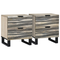 vidaXL Bedside Tables with Drawer 2 pcs Walnut 40 x 33.5 x 46 cm