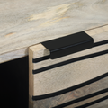 vidaXL Coffee Tables White, Black 80 x 50 x 40 cm Solid mango wood
