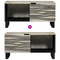 vidaXL Coffee Tables White, Black 80 x 50 x 40 cm Solid mango wood