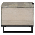 vidaXL Coffee Tables White, Black 80 x 50 x 40 cm Solid mango wood