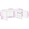 vidaXL Coffee Tables White, Black 80 x 50 x 40 cm Solid mango wood