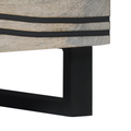 vidaXL Coffee Table White, Black 80 x 50 x 40 cm Solid mango wood