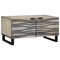 vidaXL Coffee Table White, Black 80 x 50 x 40 cm Solid mango wood