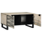 vidaXL Coffee Table White, Black 80 x 50 x 40 cm Solid mango wood