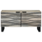 vidaXL Coffee Table White, Black 80 x 50 x 40 cm Solid mango wood