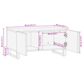 vidaXL Coffee Table White, Black 80 x 50 x 40 cm Solid mango wood