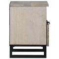 vidaXL Bedside Tables with Drawer White and black 40 x 33 x 46 cm