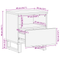 vidaXL Bedside Tables with Drawer White and black 40 x 33 x 46 cm