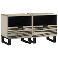 vidaXL Bedside Tables 2 pcs White and black 40 x 33 x 46 cm
