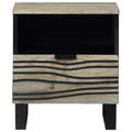 vidaXL Bedside Tables 2 pcs White and black 40 x 33 x 46 cm