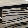 vidaXL Bedside Tables with Drawer White and Black 50 x 33 x 60 cm