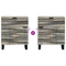 vidaXL Bedside Tables with Drawer White and Black 50 x 33 x 60 cm