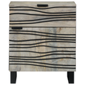 vidaXL Bedside Tables with Drawer White and Black 50 x 33 x 60 cm