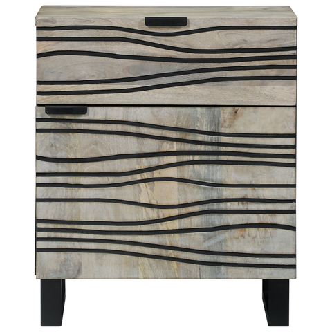 vidaXL Bedside Tables with Drawer White and Black 50 x 33 x 60 cm