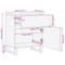 vidaXL Bedside Tables with Drawer White and Black 50 x 33 x 60 cm