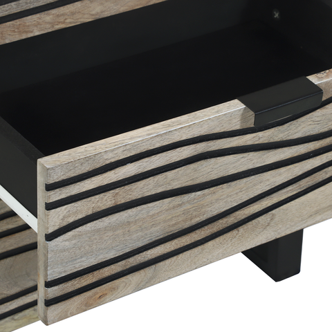 vidaXL Bedside Tables with Drawer White and Black 50 x 33 x 60 cm