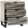 vidaXL Bedside Tables with Drawer White and Black 50 x 33 x 60 cm