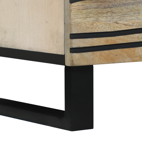 vidaXL Bedside Tables with Drawer White and Black 50 x 33 x 60 cm