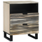 vidaXL Bedside Tables with Drawer White and Black 50 x 33 x 60 cm