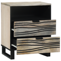 vidaXL Bedside Tables with Drawer White and Black 50 x 33 x 60 cm