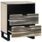 vidaXL Bedside Tables with Drawer White and Black 50 x 33 x 60 cm